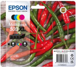 Epson 503XL inktcartridge 4 stuk(s) Origineel Hoog (XL) rendement Zwart, Cyaan, Magenta, Geel