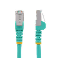 StarTech.com 2m CAT6a Ethernet Kabel, Aqua, Low Smoke Zero Halogen (LSZH), 10GbE 500MHz 100W PoE++ Snagless RJ-45 S/FTP Netwerk Patch Kabel met Trekontlasting, Fluke Tested/ETL - Afbeelding 3