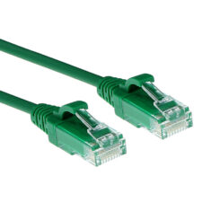 ACT Groene 0,15 meter LSZH U/UTP CAT6 datacenter slimline patchkabel snagless met RJ45 connectoren - Afbeelding 2