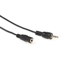 ACT 5 meter audio aansluitkabel 1x 3.5mm stereo jack male - 1x 3.5mm stereo jack female