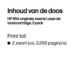 HP 85A originele zwarte LaserJet tonercartridge, 2-pack - Afbeelding 4
