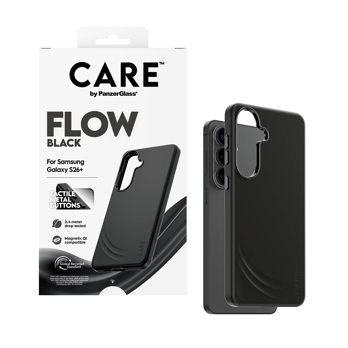 PanzerGlass CARE™ by ® Flow Case Black w. Qi Samsung Galaxy S26+ mobiele telefoon behuizingen Hoes Zwart - Afbeelding 6