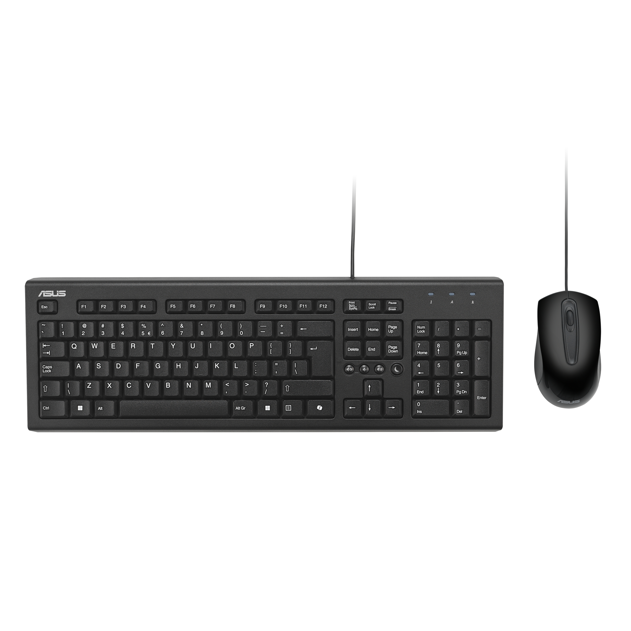 ASUS U2000 KEYBOARD+MOUSE/BK/UI toetsenbord Inclusief muis Universeel USB Zwart - Afbeelding 3