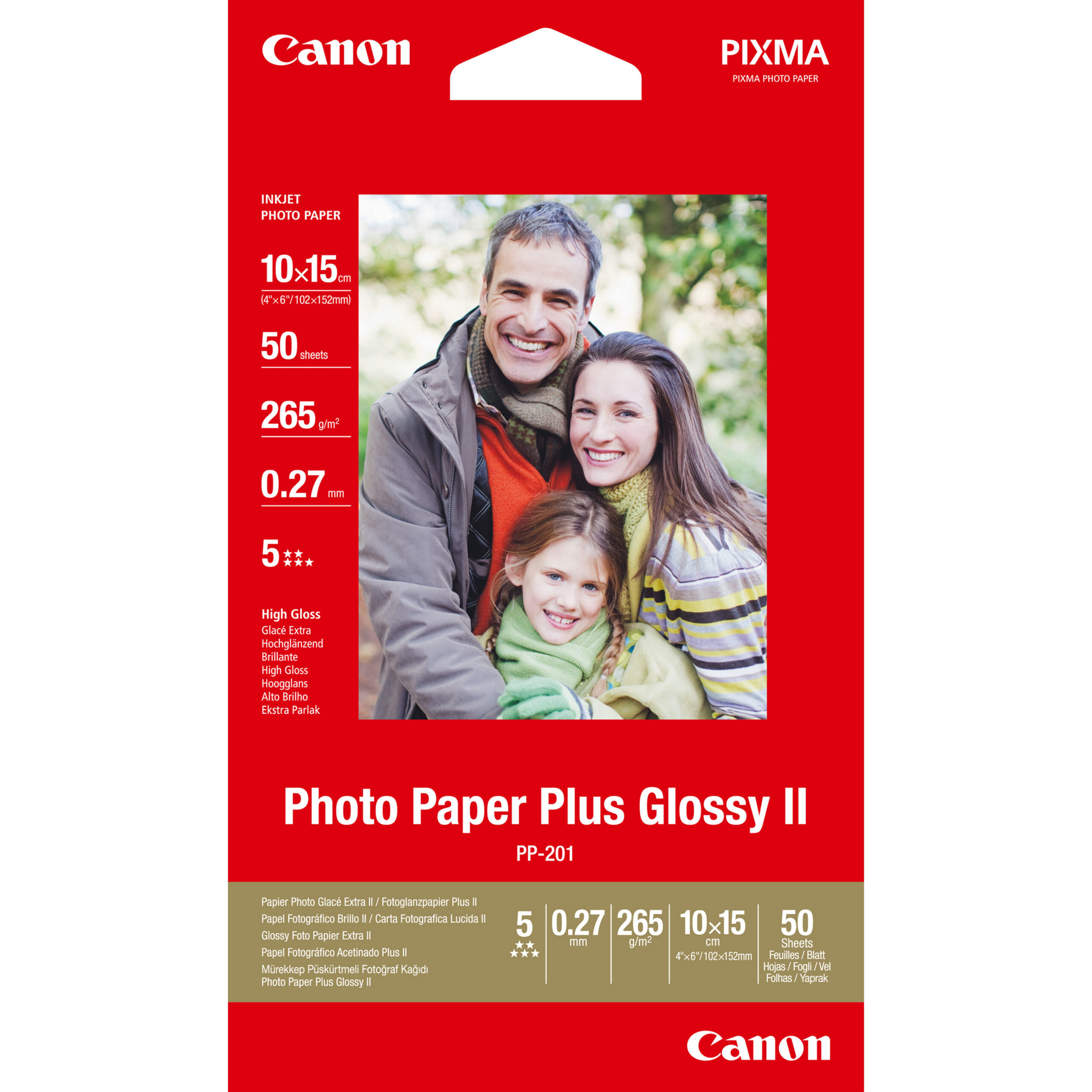 Canon 2311B003 pak fotopapier Rood Hoogglans - Afbeelding 2