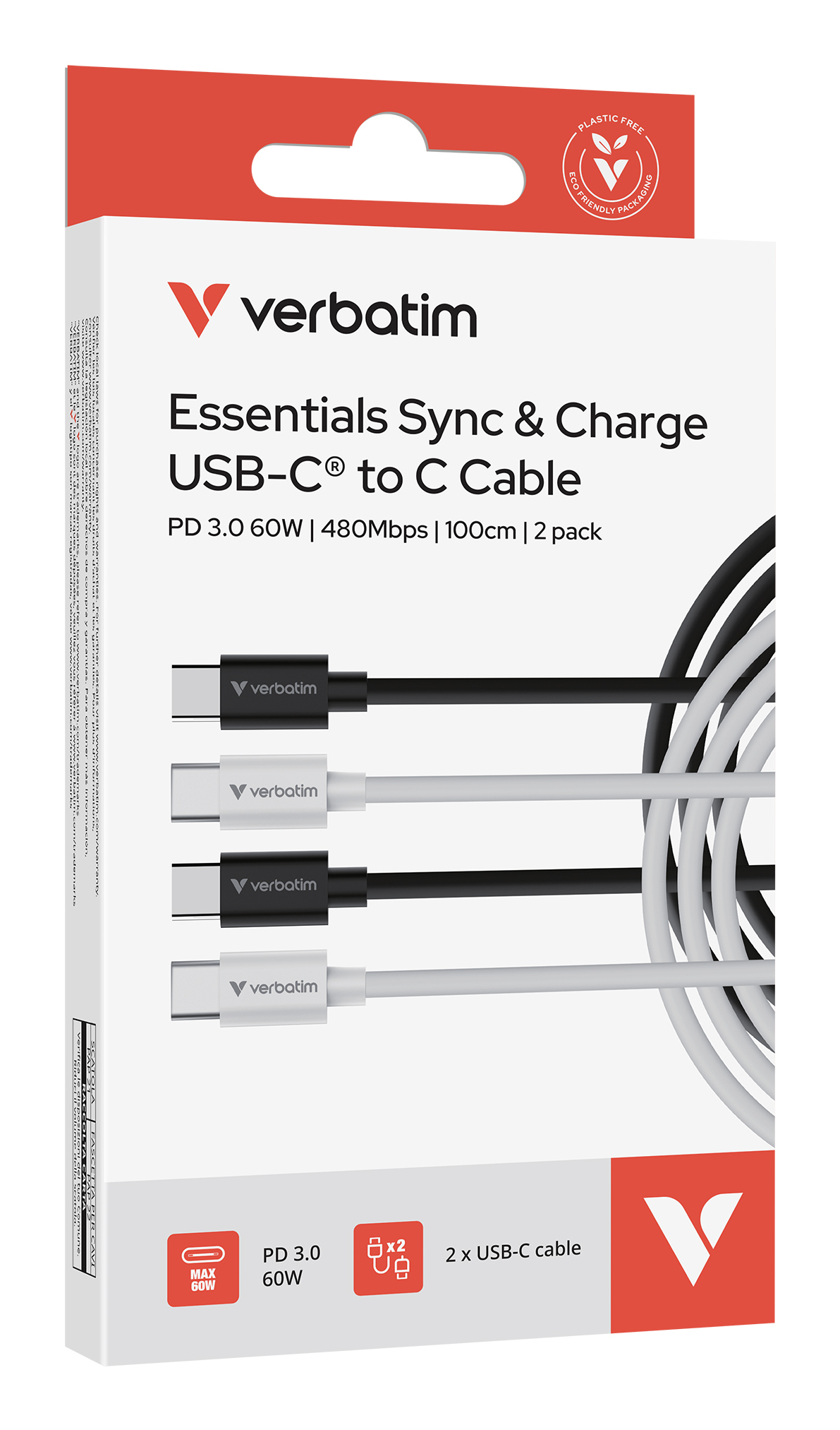 Verbatim Essentials Sync & Charge USB-C-naar-C-kabels - Afbeelding 6