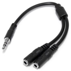 StarTech.com Slanke Stereo Splitterkabel Y-adapter - 3,5mm Mannelijk naar 2x 3,5mm Vrouwelijk