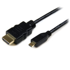 StarTech.com 1m Micro HDMI naar HDMI Kabel met Ethernet, 4K 30Hz Video, Duurzame High Speed Micro HDMI Type-D naar HDMI 1.4 Adapter/Converter Kabel, UHD HDMI Monitors/TVS/Displays, M/M