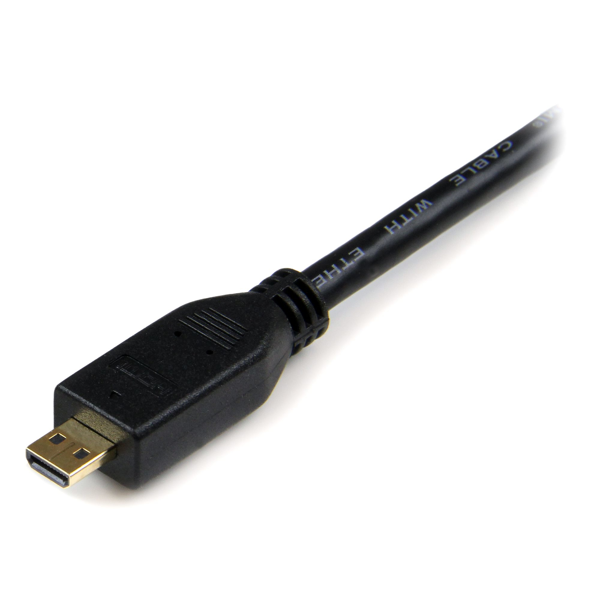 StarTech.com 1m Micro HDMI naar HDMI Kabel met Ethernet, 4K 30Hz Video, Duurzame High Speed Micro HDMI Type-D naar HDMI 1.4 Adapter/Converter Kabel, UHD HDMI Monitors/TVS/Displays, M/M - Afbeelding 5