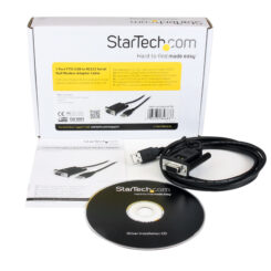 StarTech.com 1,8m 1-Port USB naar Seriële RS232 Adapter, FTDI DB9 Serial DCE Adapter Kabel, Null Modem, USB 2.0 - TAA - Afbeelding 5