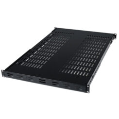 StarTech.com 1U Verstelbare Geventileerde Rack Shelf - 80kg - Montagediepte instelbaar van 49cm tot 97cm - Universeel Schap voor 19" AV/ Netwerk Rack - 70cm Diep