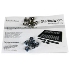 StarTech.com 1U Verstelbare Geventileerde Rack Shelf - 80kg - Montagediepte instelbaar van 49cm tot 97cm - Universeel Schap voor 19" AV/ Netwerk Rack - 70cm Diep - Afbeelding 5