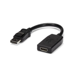 StarTech.com DisplayPort naar HDMI Adapter, DP naar HDMI Video Adapter/Converter, 1080p, VESA Gertificeerd, DP naar HDMI Monitor/Display Adapter Dongle, Passief, Latching DP Connector