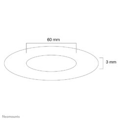 Neomounts FPMA-CRS6 Afdekrozet - diam. 60 mm - Afbeelding 3