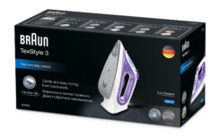 Braun TexStyle 3 SI3042VI Stoomstrijkijzer Keramische zoolplaat 2350 W Paars, Zilver, Wit - Afbeelding 4