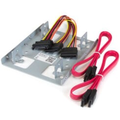 StarTech.com Dubbele 2,5 inch naar 3,5 inch HDD-steun voor SATA harde schijven - 2,5 inch naar 3,5 inch steun met 2 schijven voor montagebay