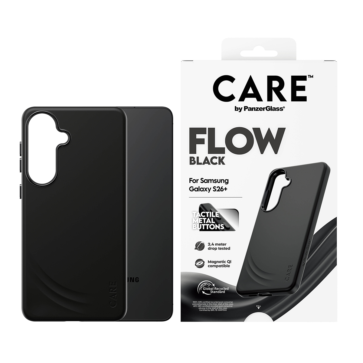 PanzerGlass CARE™ by ® Flow Case Black w. Qi Samsung Galaxy S26+ mobiele telefoon behuizingen Hoes Zwart - Afbeelding 3