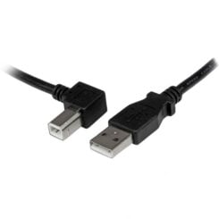 StarTech.com 2 m USB 2.0 A naar linkshoekige B-kabel – M/M