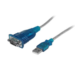 StarTech.com 43cm 1-Port USB naar Seriële Adapter Kabel, USB naar RS232 DB9 Converter - M/M