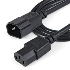 StarTech.com 1m Stroom Verlengkabel, C14 naar C13 Voedingskabel, 10A 125V, 18AWG, Computer Stroomkabel, IEC-320-C14 naar IEC-320-C13 AC Verlengkabel voor Netvoeding, UL-Listed - Afbeelding 5