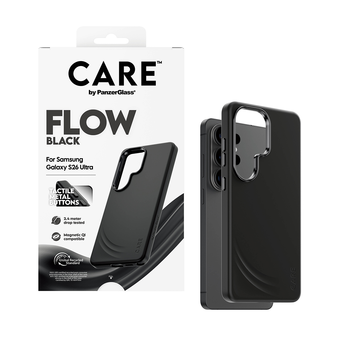 PanzerGlass CARE™ by ® Flow Case Black w. Qi Samsung Galaxy S26 Ultra mobiele telefoon behuizingen Hoes Zwart - Afbeelding 6