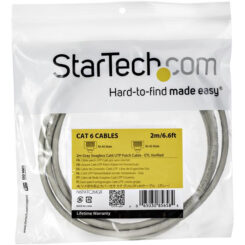 StarTech.com Cat6 patchkabel met snagless RJ45 connectors – 2 m, grijs - Afbeelding 5