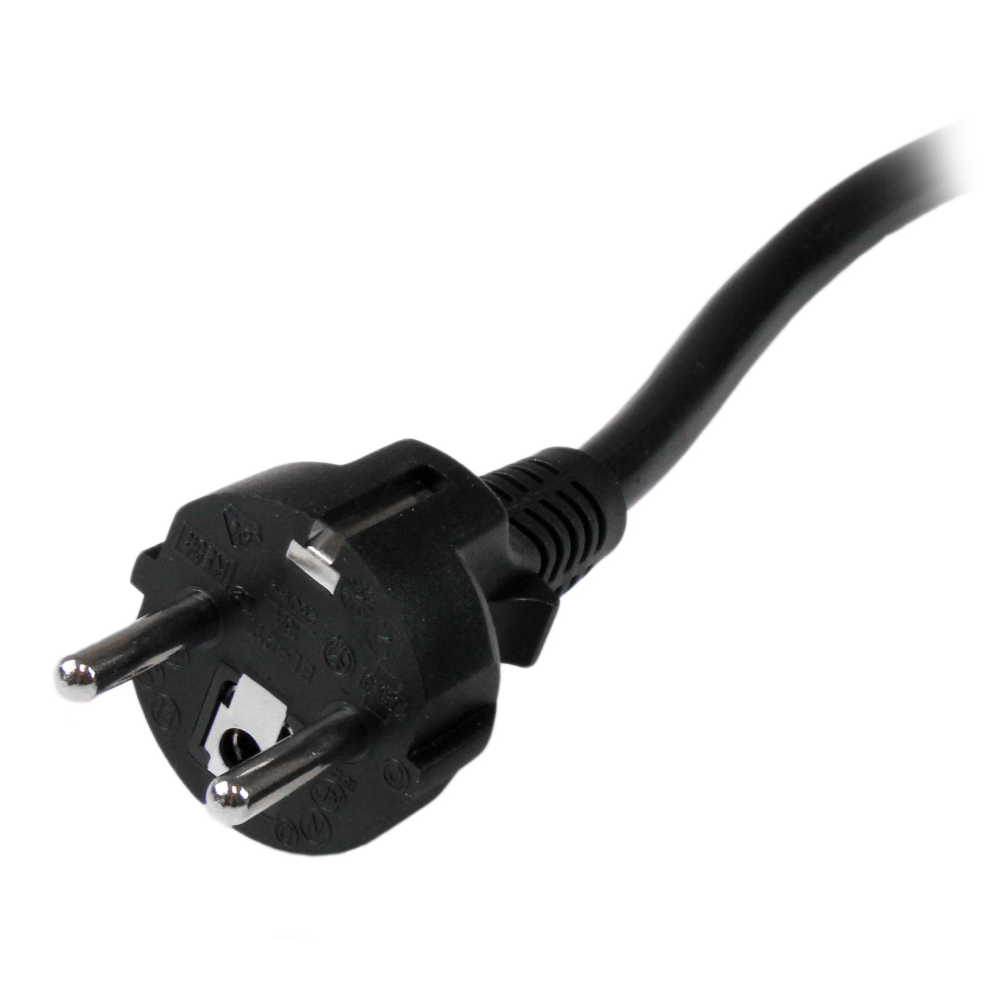 StarTech.com 2m Computer Stroomkabel, 16AWG, EU Schuko naar C19, 16A 250V, Zwart, AC Vervangkabel, Printer Voedingskabel, PC Power Supply Kabel, TV/Monitor Electriciteitssnoer, UL-Listed - Afbeelding 3