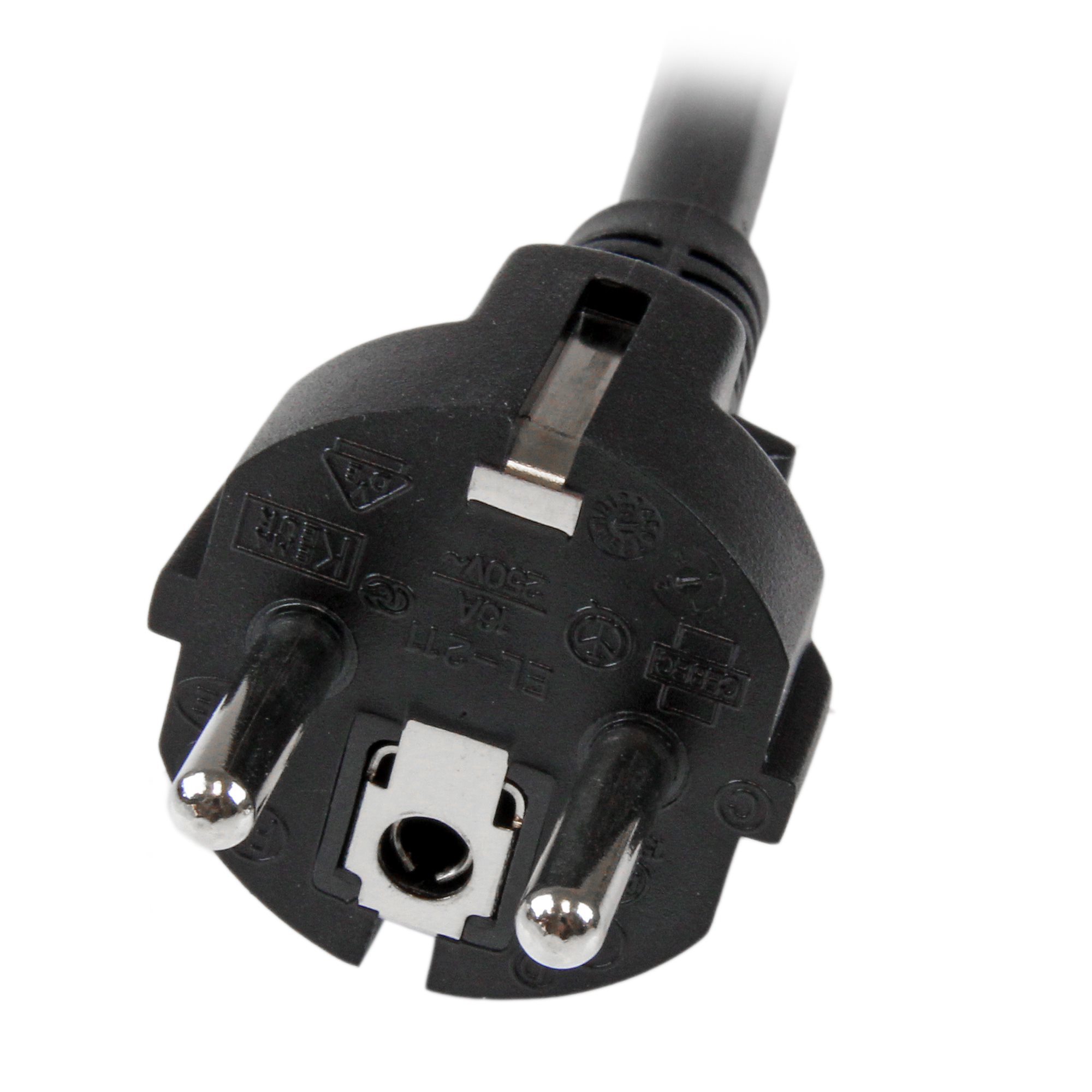 StarTech.com 2m Computer Stroomkabel, 16AWG, EU Schuko naar C19, 16A 250V, Zwart, AC Vervangkabel, Printer Voedingskabel, PC Power Supply Kabel, TV/Monitor Electriciteitssnoer, UL-Listed - Afbeelding 4