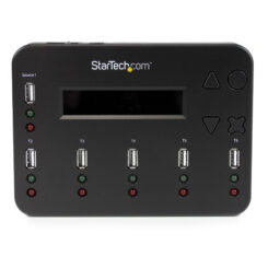 StarTech.com Standalone 1 naar 5 USB Thumb Drive Cloner en Wisser, Multiple USB Flash Drive Kloner,System/File/Whole-Drive Copy aan 1.5 GB/min, Single en 3-Pass Erase, LCD Display - Afbeelding 3