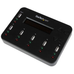 StarTech.com Standalone 1 naar 5 USB Thumb Drive Cloner en Wisser, Multiple USB Flash Drive Kloner,System/File/Whole-Drive Copy aan 1.5 GB/min, Single en 3-Pass Erase, LCD Display - Afbeelding 2