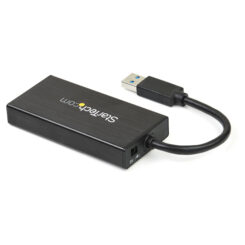 StarTech.com 3-poorts draagbare USB 3.0-hub plus Gigabit Ethernet - 5Gbps - aluminium met geintegreerde kabel - Afbeelding 3