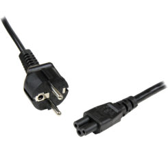 StarTech.com 1m Laptop Stroomkabel, EU Schuko naar C5, 2.5A 250V, 18AWG, Notebook / Laptop AC Vervangkabel, Power Brick Kabel, Laptop Lader Kabel, Clover Leaf/Mickey Mouse Electriciteitssnoer
