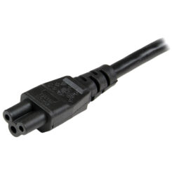 StarTech.com 1m Laptop Stroomkabel, EU Schuko naar C5, 2.5A 250V, 18AWG, Notebook / Laptop AC Vervangkabel, Power Brick Kabel, Laptop Lader Kabel, Clover Leaf/Mickey Mouse Electriciteitssnoer - Afbeelding 4