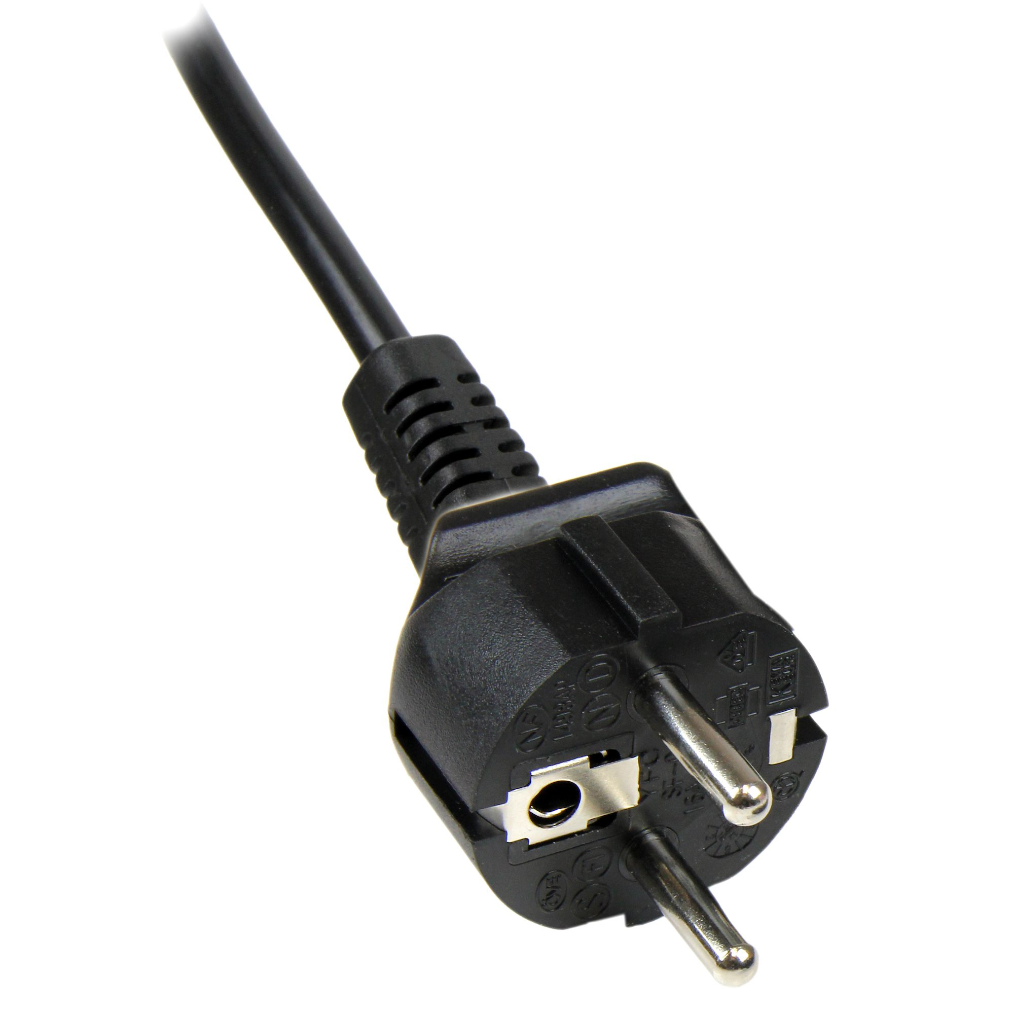 StarTech.com 1m Laptop Stroomkabel, EU Schuko naar C5, 2.5A 250V, 18AWG, Notebook / Laptop AC Vervangkabel, Power Brick Kabel, Laptop Lader Kabel, Clover Leaf/Mickey Mouse Electriciteitssnoer - Afbeelding 3