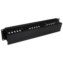 StarTech.com 2U Horizontale Kabelgoot met Deksel voor 19" Server Rack - Vingergoot Kabelmanagement Paneel met Open Sleuven - Raceway Panel voor Wegwerken Kabels - Afbeelding 2