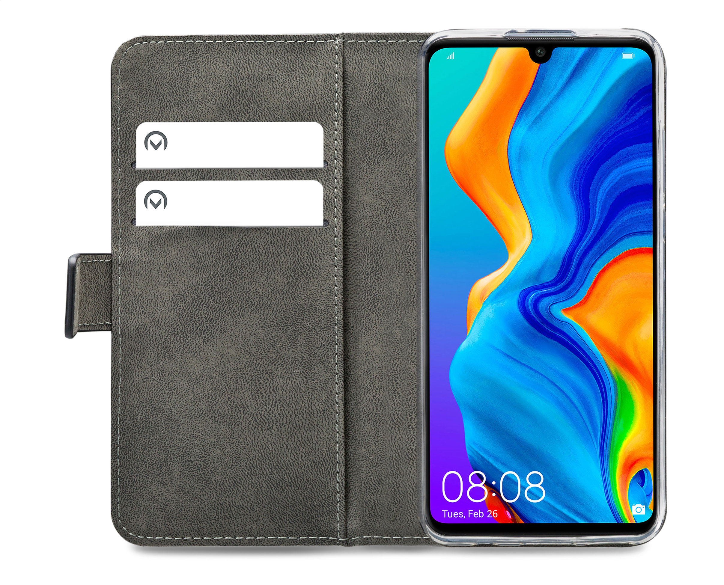 Mobilize Classic Gelly Wallet Book Case Huawei P30 Lite/P30 Lite New Edition Black - Afbeelding 2