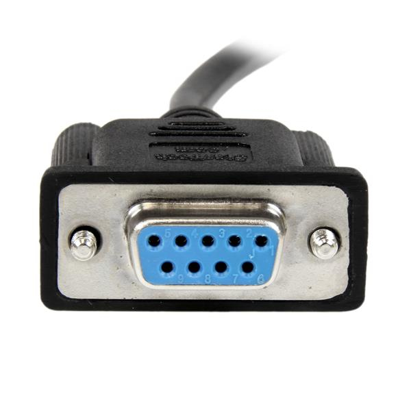 StarTech.com 2 m zwarte DB9 RS232 seriële nullmodemkabel F/F - Afbeelding 4