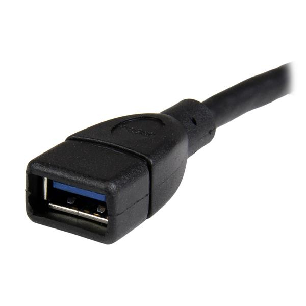 StarTech.com USB 3.0 (5Gbps) A naar A verlengkabel mannelijk / vrouwelijk - 15cm - zwart - Afbeelding 4