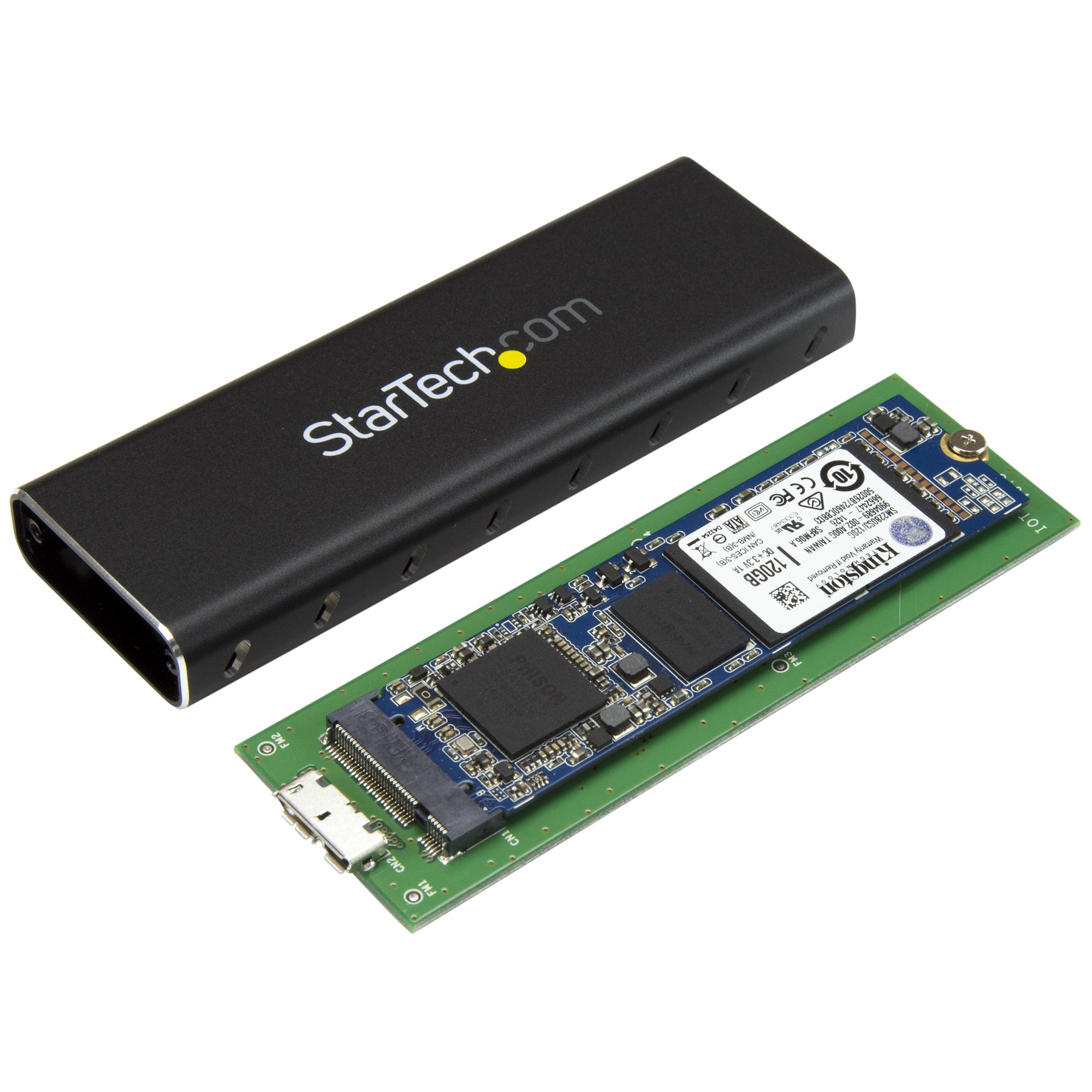 StarTech.com M.2 SSD Behuizing voor M.2 SATA SSDs - USB 3.0 (5Gbps) met UASP - Externe M.2 SSD Behuizing - Aluminum - Afbeelding 3