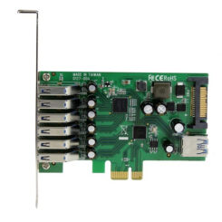 StarTech.com 7 Port PCI Express USB 3.0 Kaart - 5Gbps - Standard & Low-Profile - SATA - UASP Support - 1 Intern & 6 Extern Poorten - Afbeelding 5