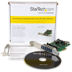 StarTech.com 7 Port PCI Express USB 3.0 Kaart - 5Gbps - Standard & Low-Profile - SATA - UASP Support - 1 Intern & 6 Extern Poorten - Afbeelding 6