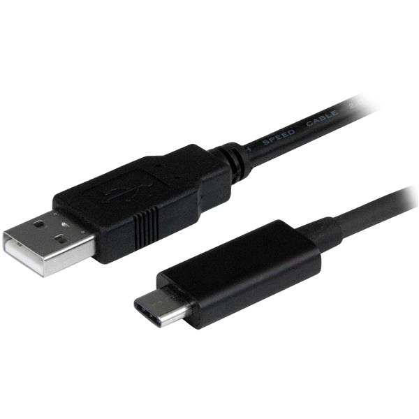 StarTech.com 1m USB-A naar USB-C Laadkabel, Charge & Sync, 3A, USB 2.0, USB-IF Gecertificeerd - Zwarte USB Oplaadkabel - Afbeelding 2
