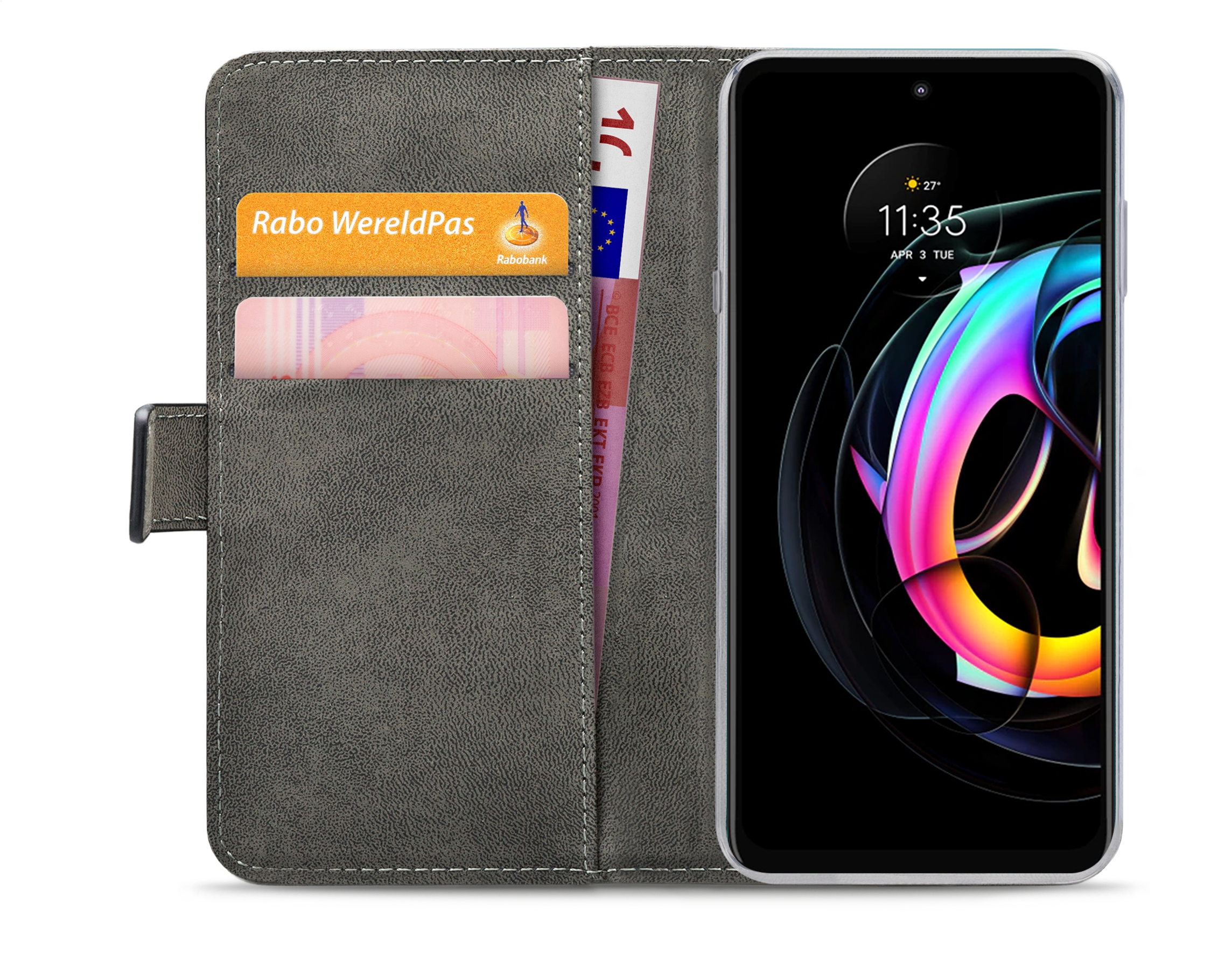 Mobilize Classic Gelly Wallet Book Case Motorola Edge 20 Lite Black - Afbeelding 3