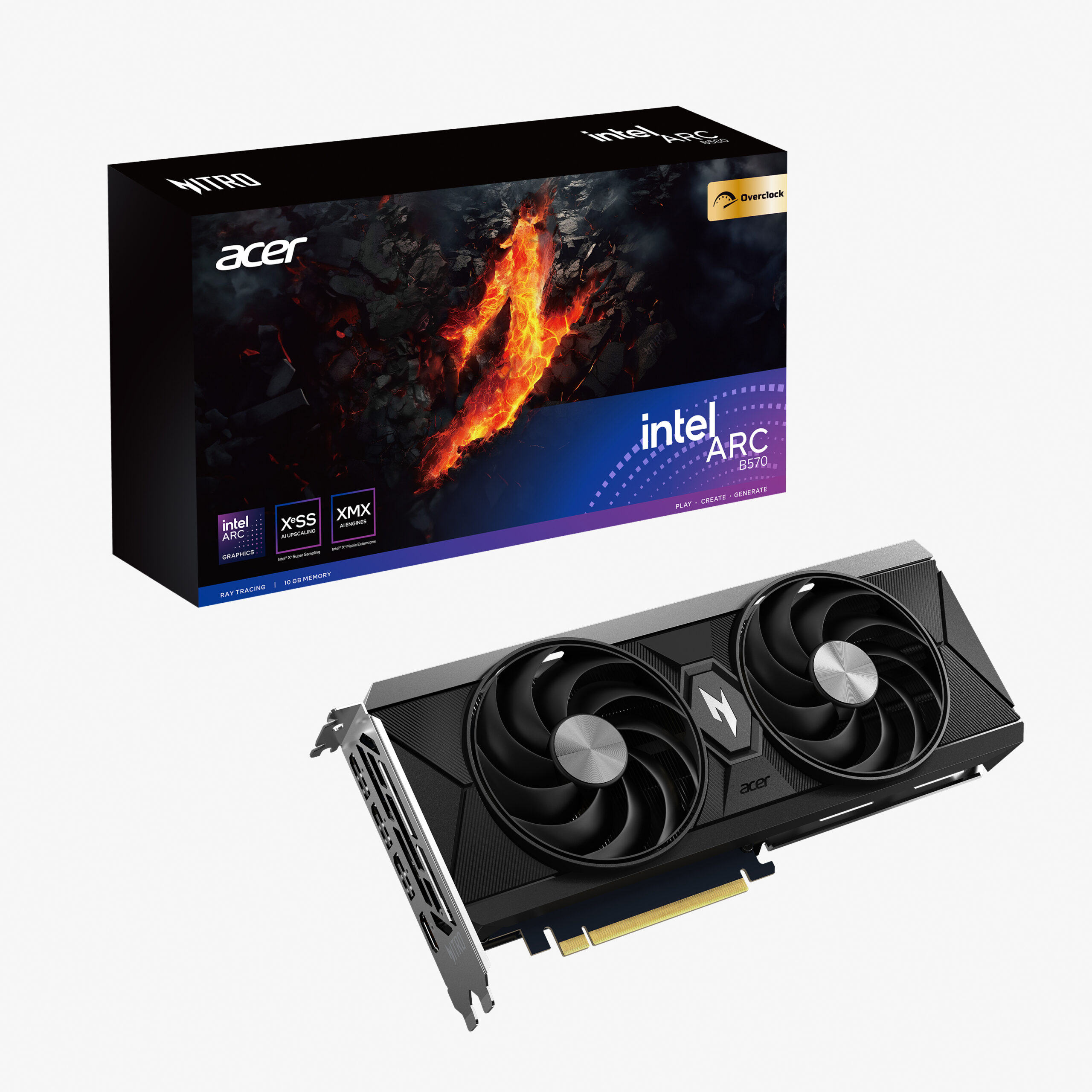 Acer Nitro Intel® Arc™ B570 OC Arc B570 10 GB GDDR6 - Afbeelding 2