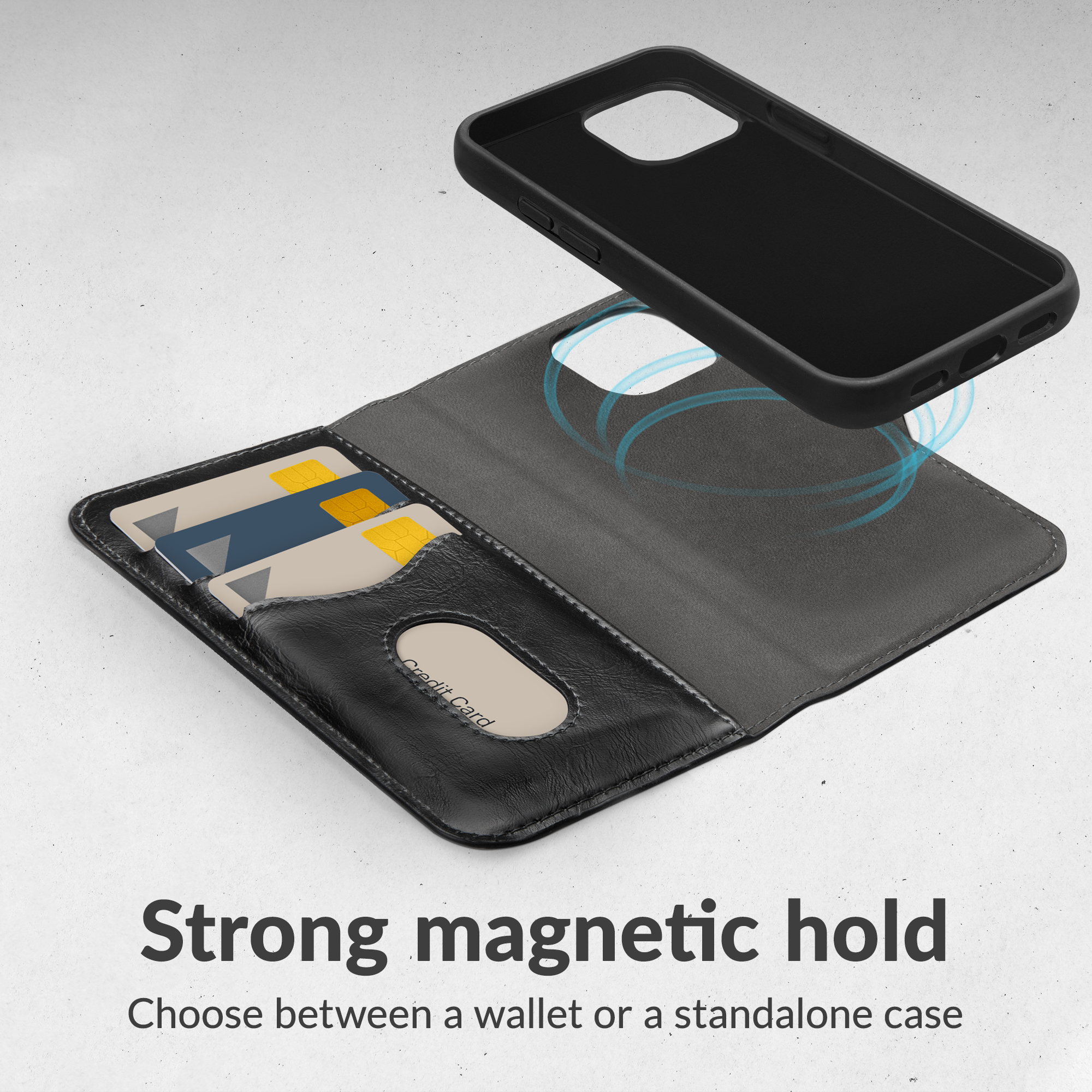 Mobilize 2in1 Magsafe Compatible Gelly Wallet Case Apple iPhone 14 Black