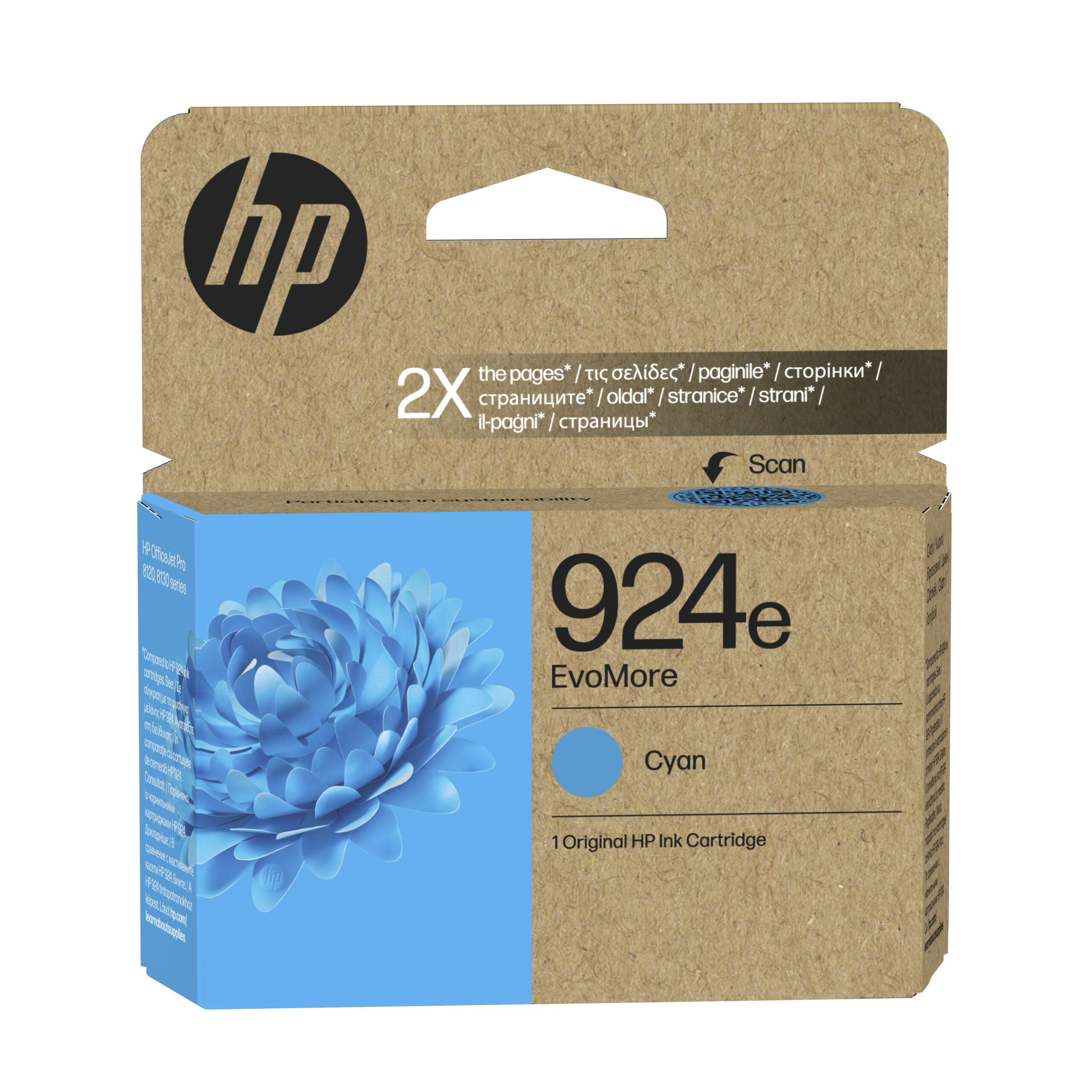 HP 924e EvoMore originele cyaan inktcartridge - Afbeelding 2