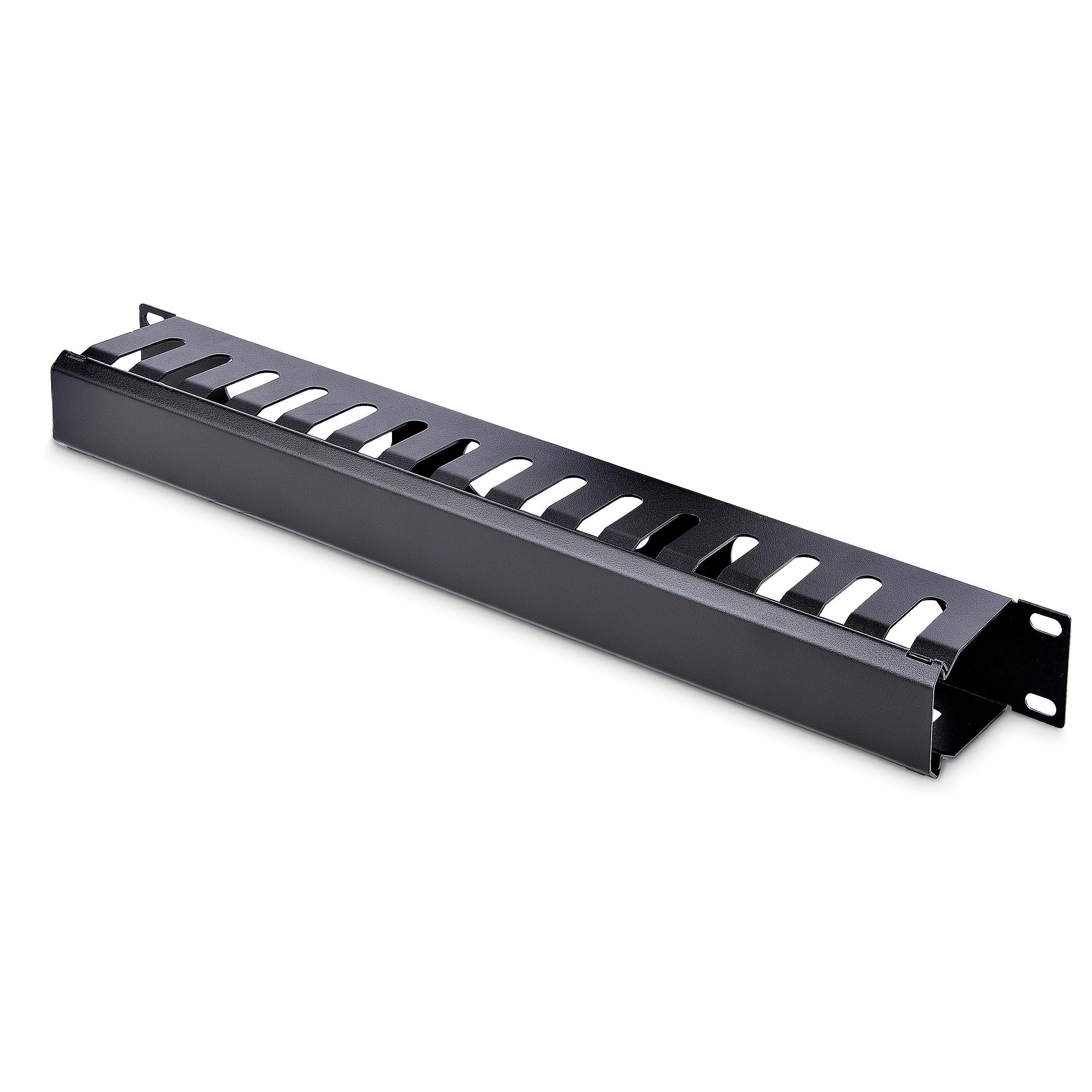 StarTech.com 1U Horizontale Kabelgoot met Deksel voor 19" Server Rack - Vingergoot Kabelmanagement Paneel met Open Sleuven - Raceway Panel - Afbeelding 2