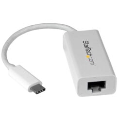StarTech.com USB-C naar Gigabit Ethernet Adapter, Wit, Thunderbolt 3 / 4 Compatibel, Windows & Mac, USB Type C naar RJ45 LAN Netwerkadapter