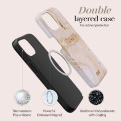 MIO Gold Marble Magsafe Compatible for iPhone 15 Pro Max - Afbeelding 5