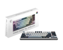 MSI FORGE GK600 TKL WIRELESS SKY toetsenbord Gamen USB + Bluetooth QWERTY Brits Engels Blauw, Wit - Afbeelding 6