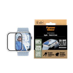 PanzerGlass ® Case Full Body Slim Transparent Apple Watch Series 11 | 10 | 42mm Doorzichtige schermbeschermer 1 stuk(s) - Afbeelding 3